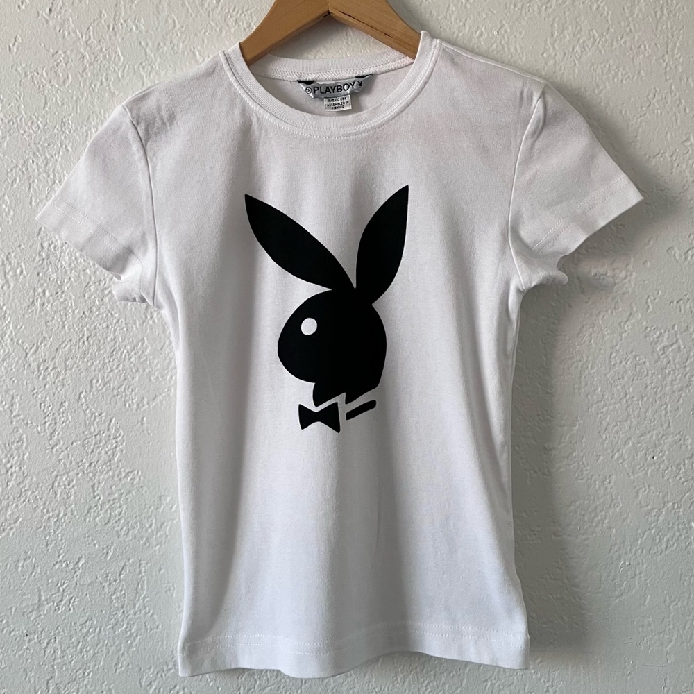 Playboy Y2K Bunny White Short Sleeve Tee Authentic